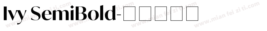 Ivy SemiBold字体转换